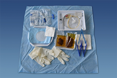Disposable sterile catheterization kit